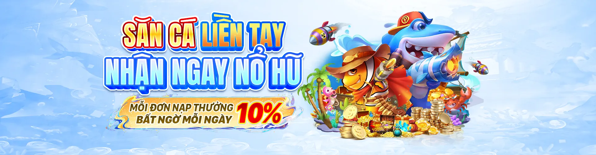 Hình ảnh đại dương sâu thẳm với các loài cá rực rỡ và biểu tượng 1000win đăng nhập